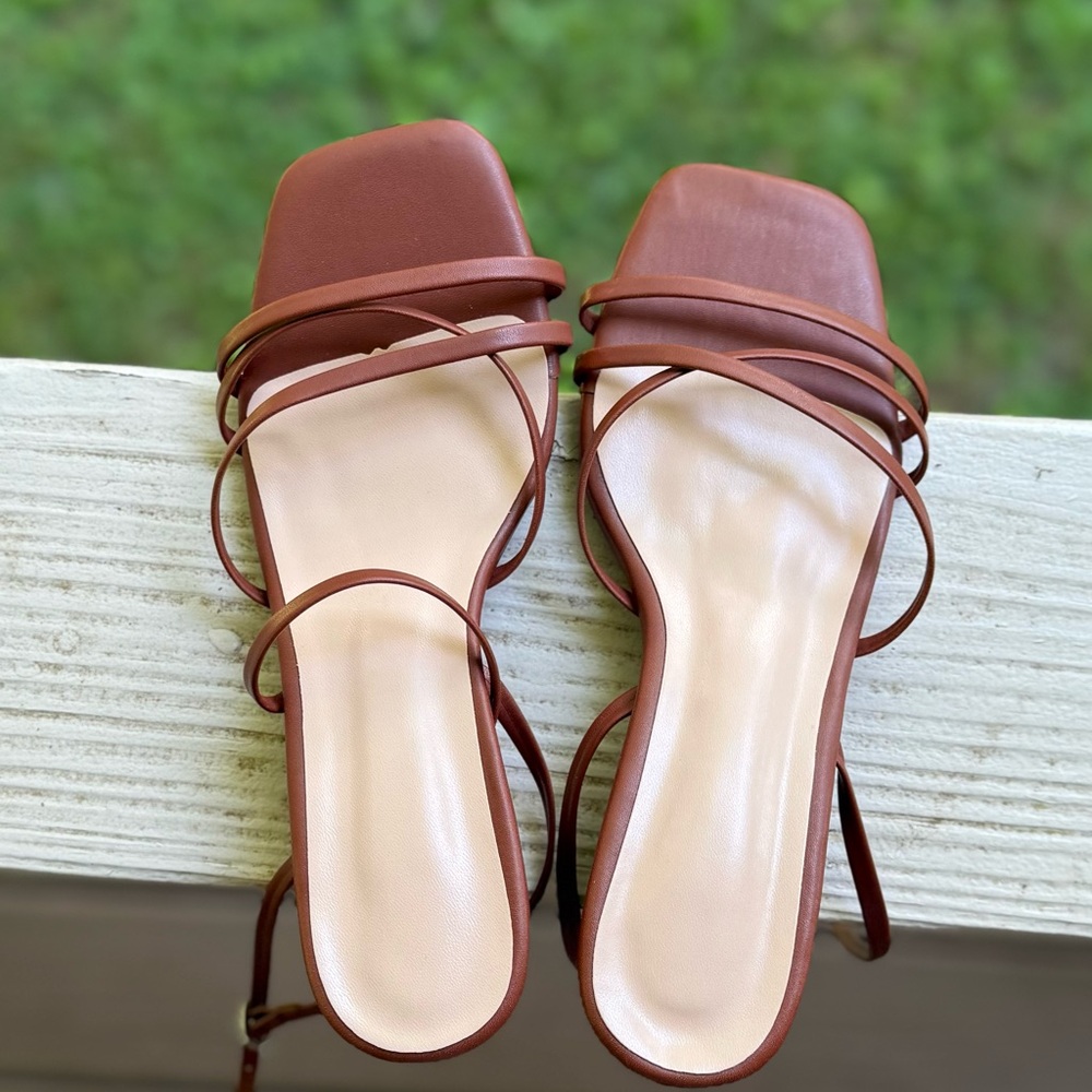 SHEIN Brown Strappy Sandals